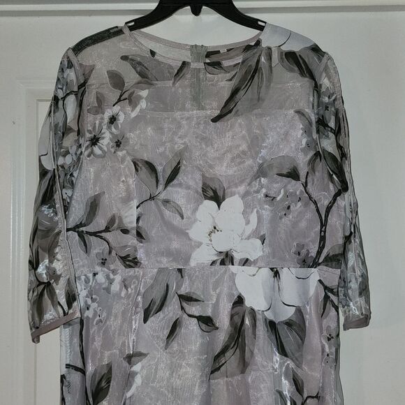 Sheer Floral lined dress - Picture 1 of 5